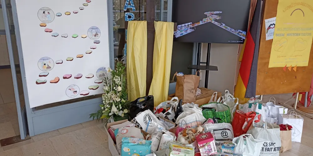 Collecte pour « les bébés du coeur ».