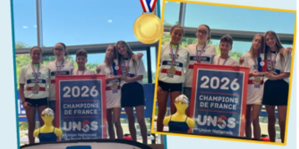visuel Champion de France UNSS de Natation !