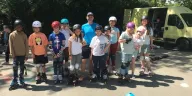 Le club de rollers animé par Frédéric de l'UFOLEP pour les CM1 et CM2